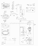 Controls Electric Starter Exhaust System Flywheel Governor Spring Diagram and Parts List for 405777-0112-E1  Briggs and Stratton Engine